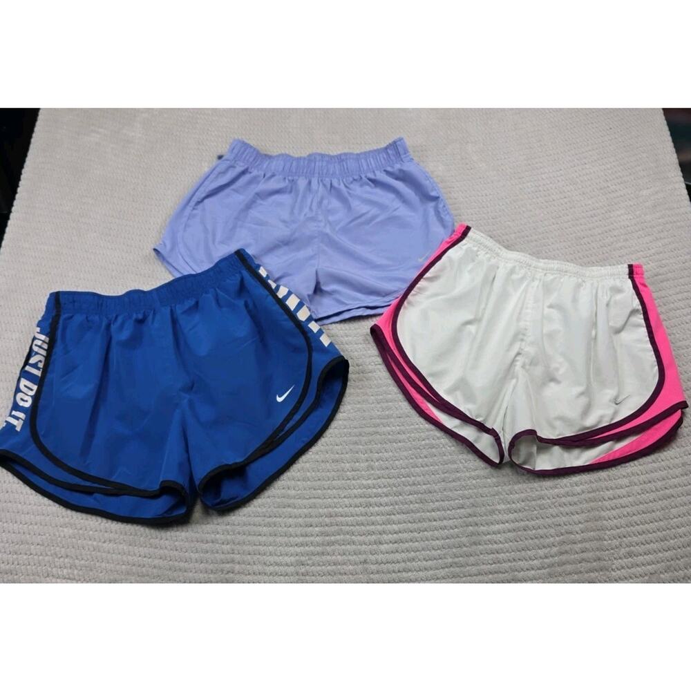 Nike Shorts Womens Large Dri Fit Lined Running Active Wear Lot Of 3